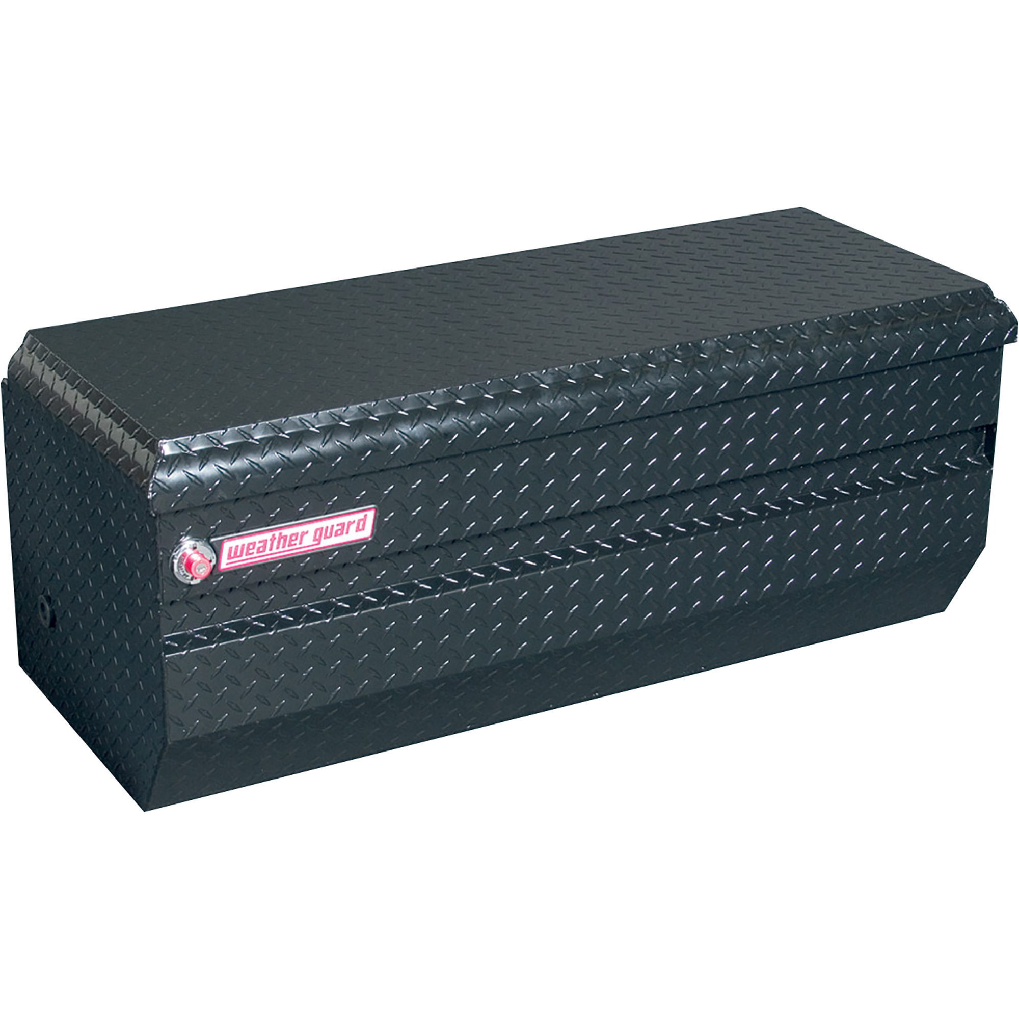 Weather Guard Truck Chest Toolbox, Aluminum, Black Diamond Plate, Rotary Latch, 47in.L x 20.25in.W x 19.25in.H, Model# 674-5-01